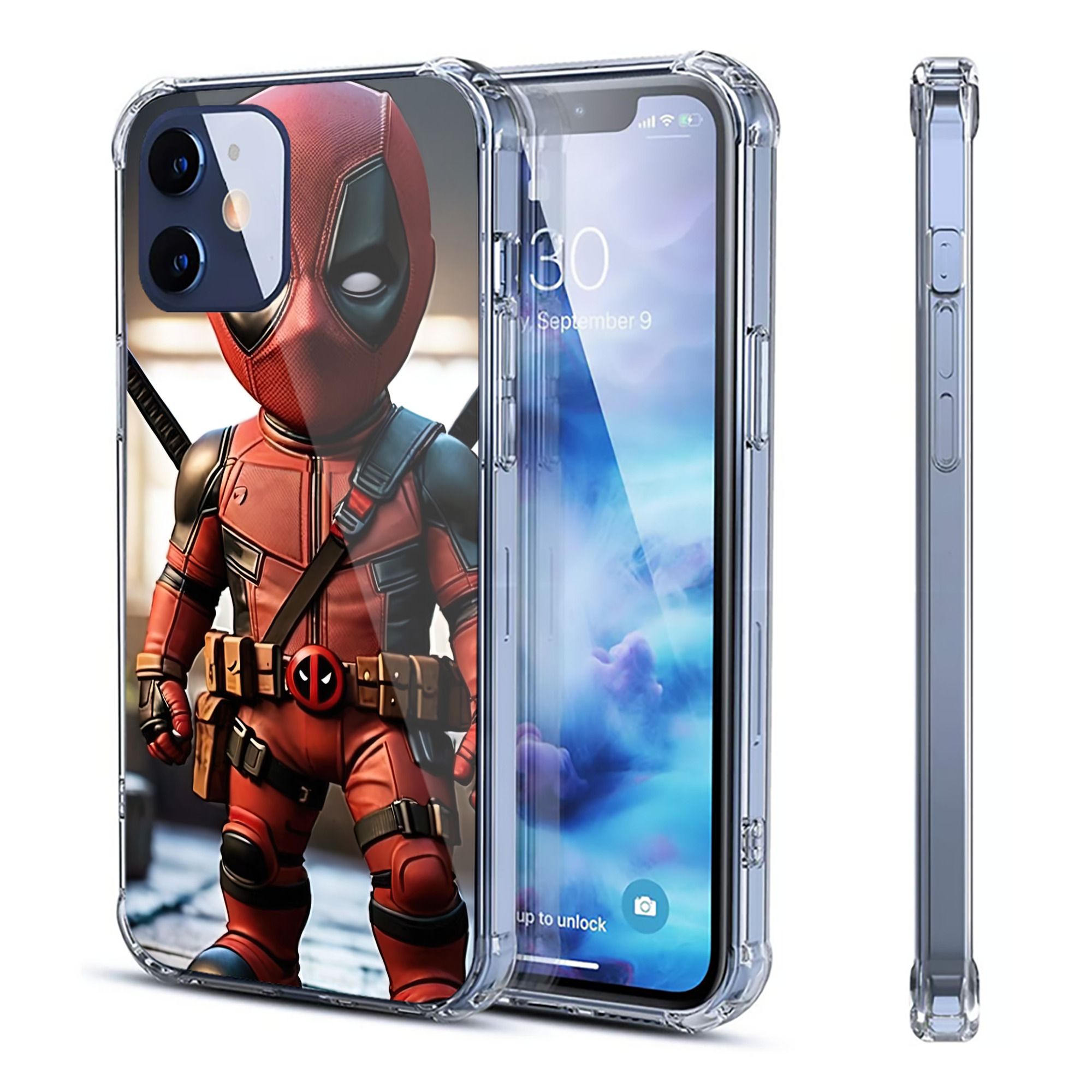 （画像用） Deadpool デッドプール 【iPhone 12シリーズ対応】透明スマホケース（クリアソフトケース）